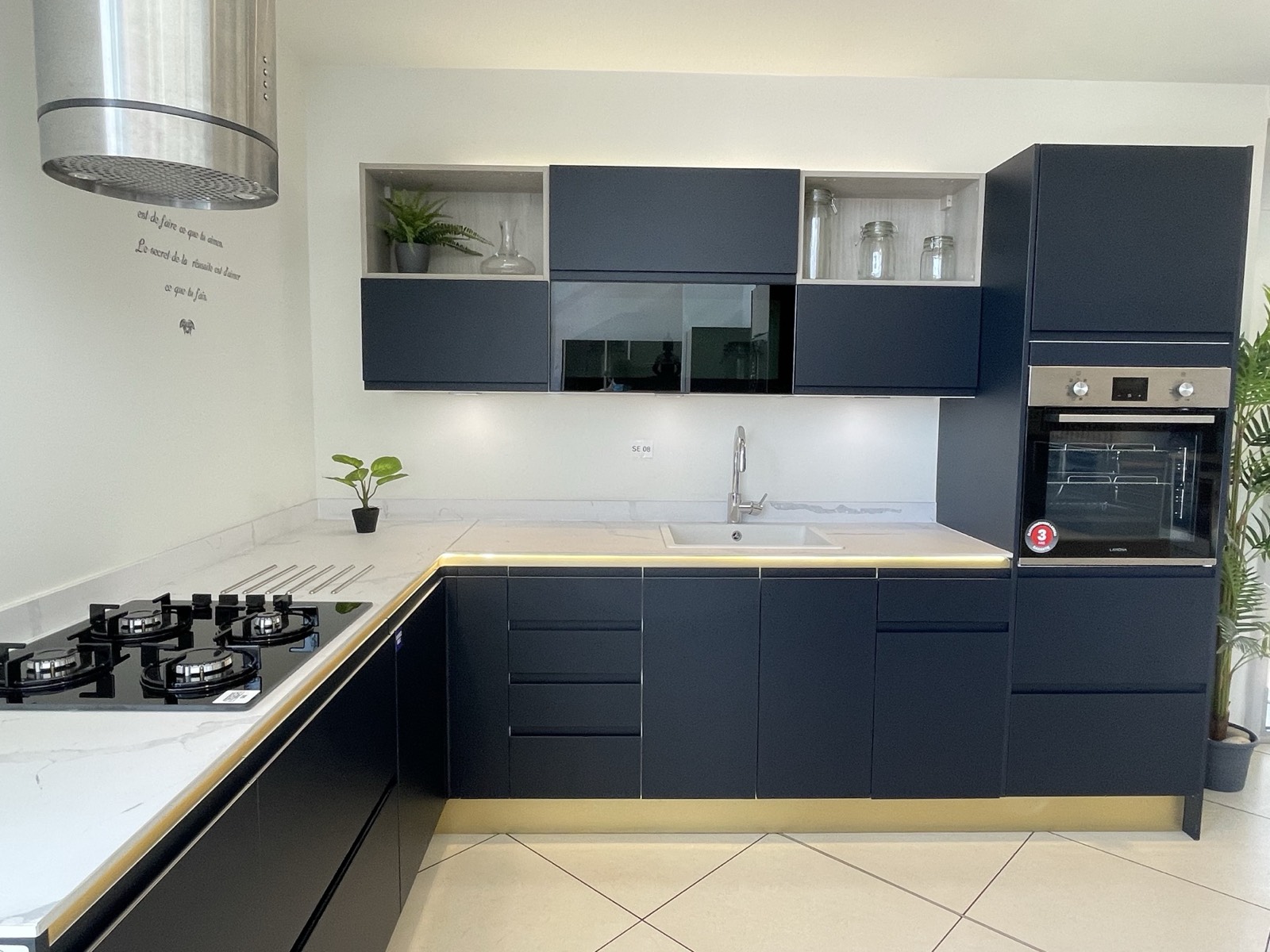 Cuisine anthracite en L